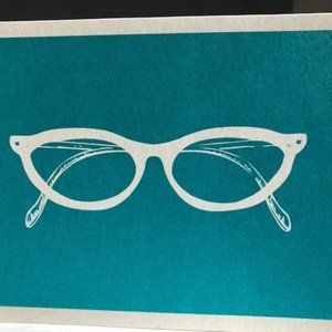 NWOT Glasses Silhouette Notecard Set